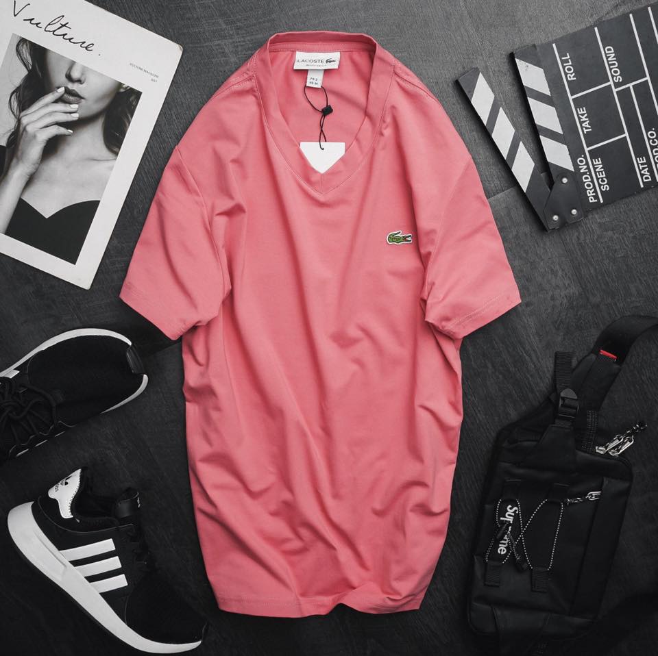 áo thun trơn lacoste coton