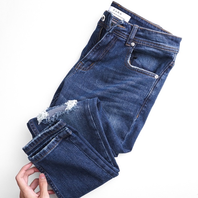 Quần jean Zara wash rách mẫu mới