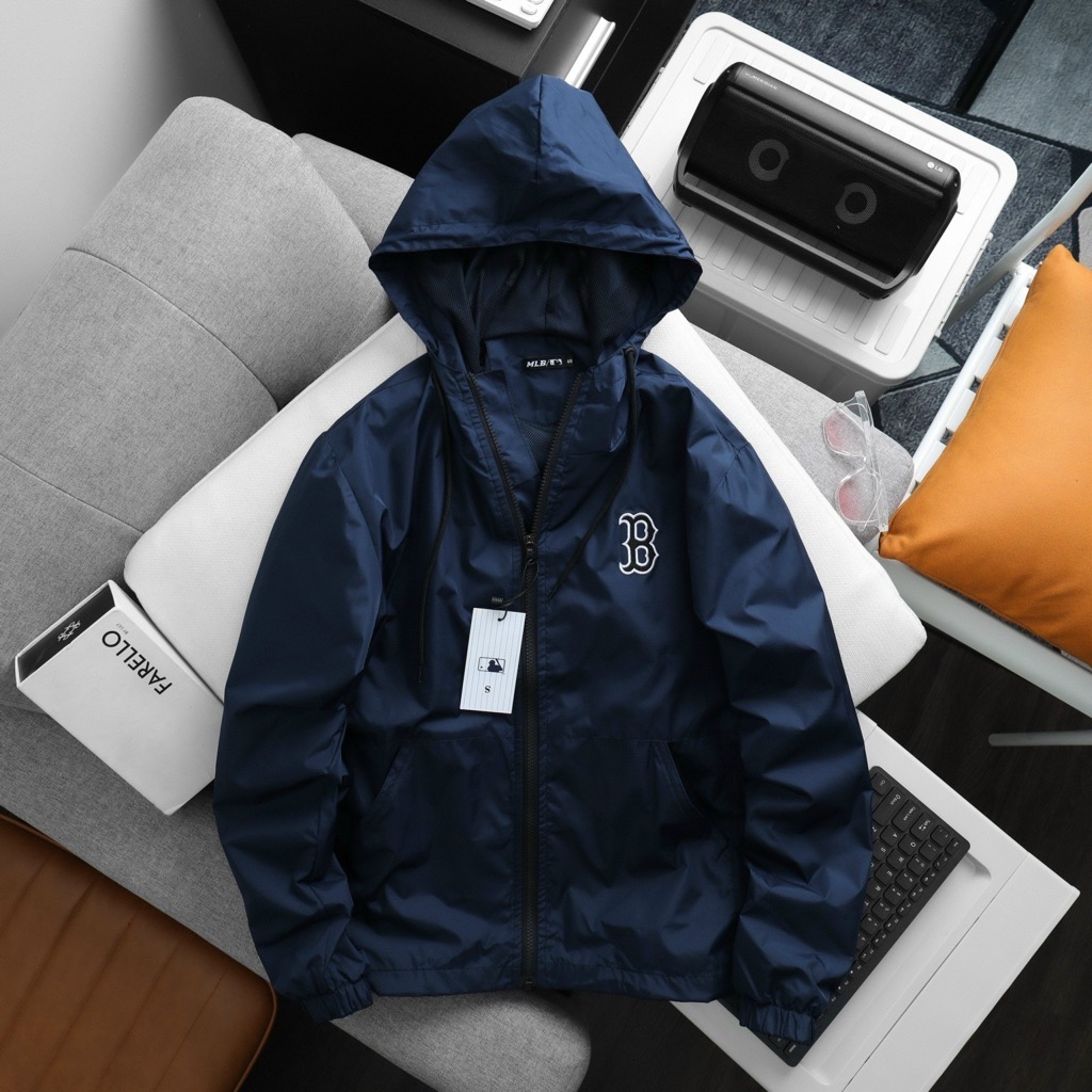 Áo khoác Nam MLB vải gió 2 lớp