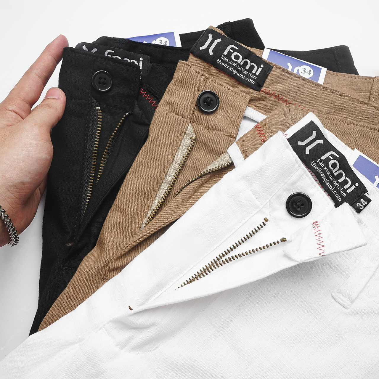 Quần đùi Linen Nam, có bigsize