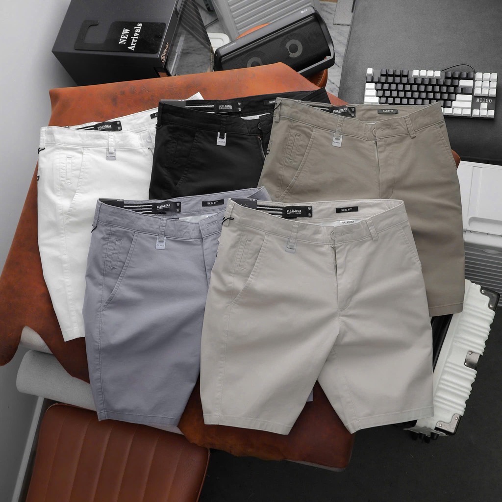 Quần shorts Kaki Nam màu đen mẫu mới 2025