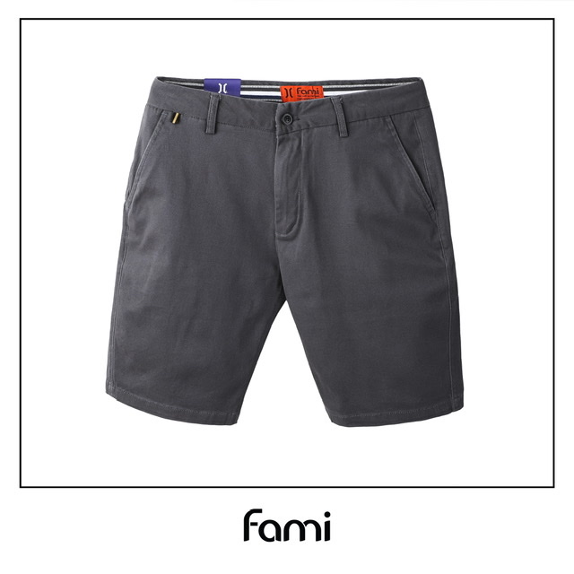 Quần short kaki chinos CAROLLA màu vàng bò, có bigsize