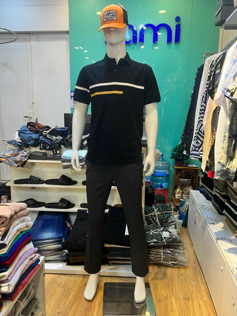 Áo polo Fami coton cá sấu in họa tiết mẫu 2003, có bigsize