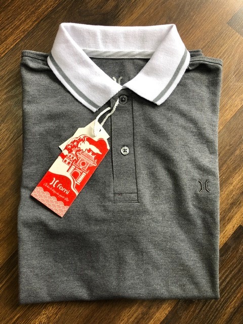 Áo polo coton kiểu phối cổ và tay, có bigsize