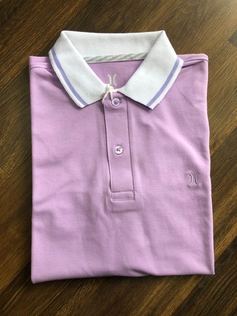 Áo polo coton kiểu phối cổ và tay, có bigsize