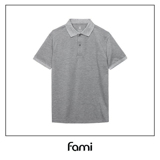 Áo polo slimfit Fami - Màu đen