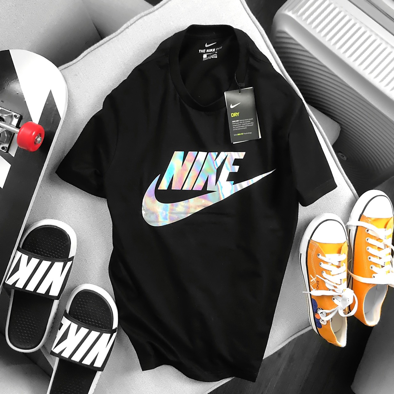 Áo thun Nike coton cao cấp in chuyển màu