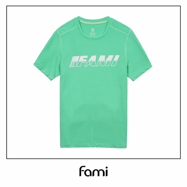 Áo thun thể thaoThời Trang CAROLLALinear Logo mẫu mới 2020, Màu xanh nhạt, có bigsize