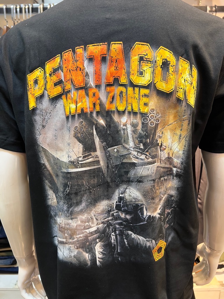 Áo thun cotonThời Trang CAROLLAx Pentagon in kỹ thuật số