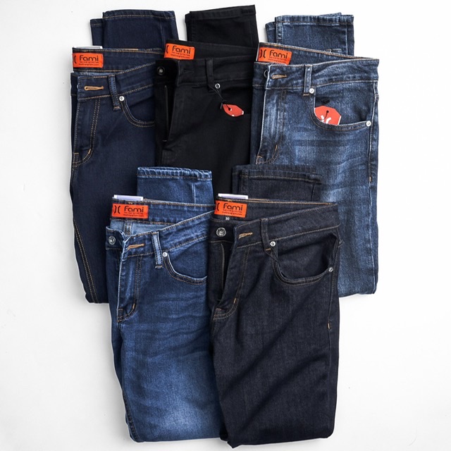 Quần jean Fami Đen slimfit, có bigsize