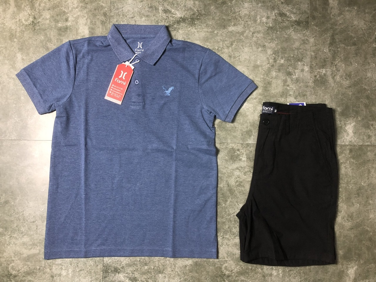 Áo polo Fami vải cá sấu dày dặn, có bigsize