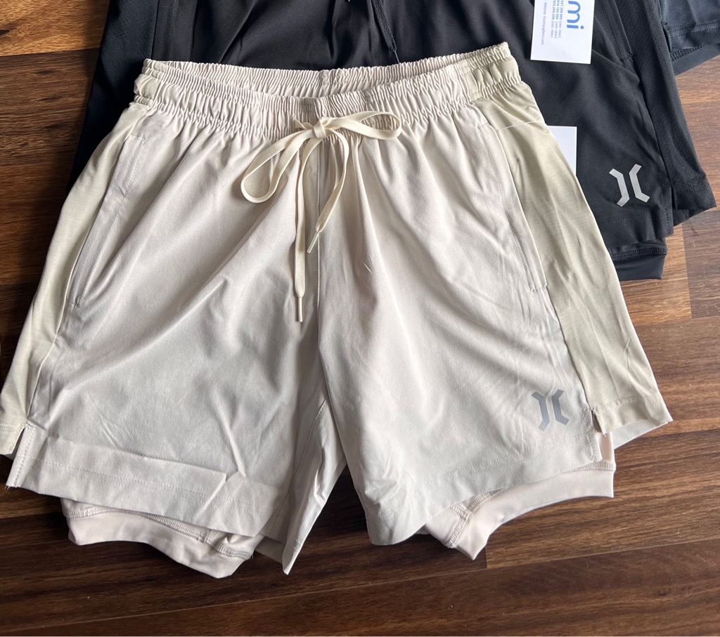 Quần đùi thể thao 2 lớp có lớp bó đùi chạy bộ cầu lông pickleball (có bigsize)