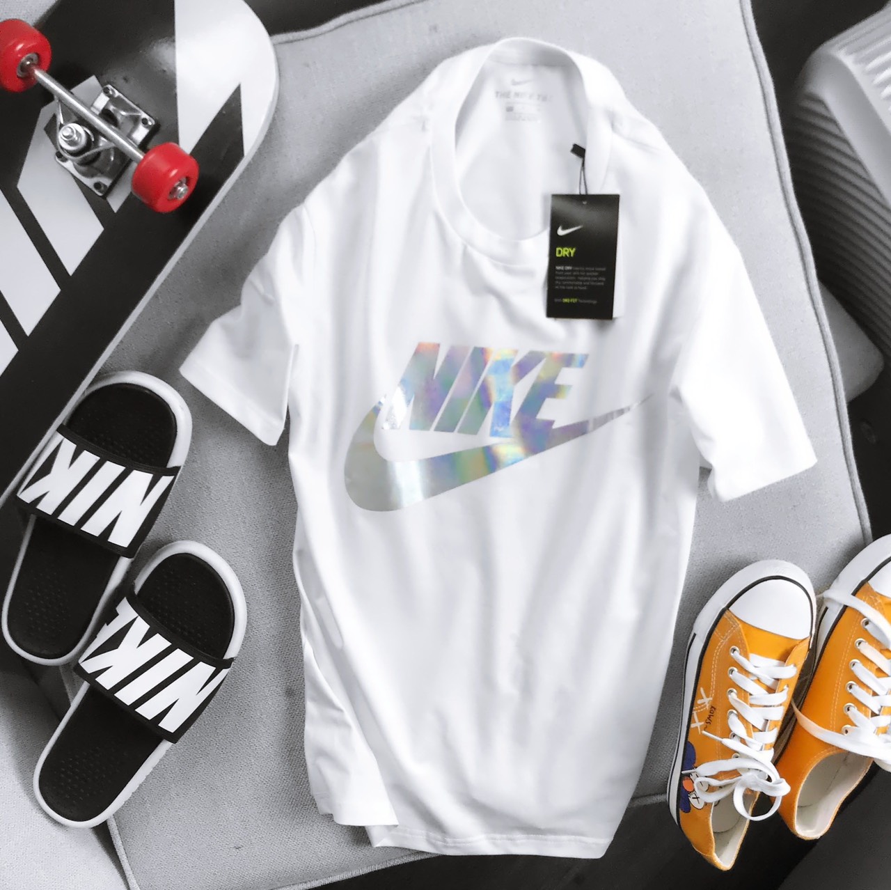 Áo thun Nike coton cao cấp in chuyển màu