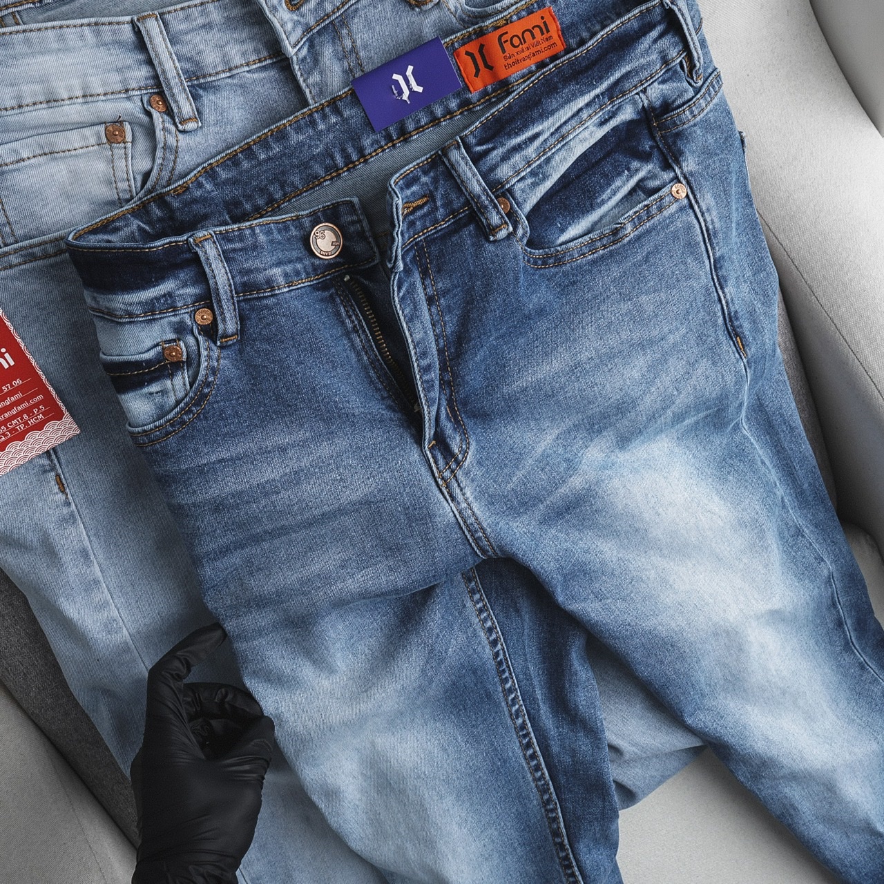 Quần jean Fami Wearlight slimfit, có bigsize