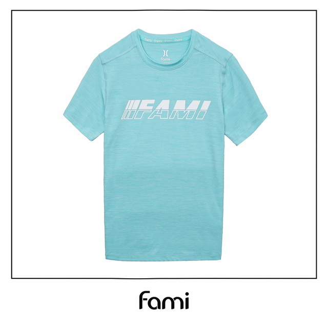 Áo thun thể thaoThời Trang CAROLLALinear Logo mẫu mới 2020, Màu xanh nhạt, có bigsize