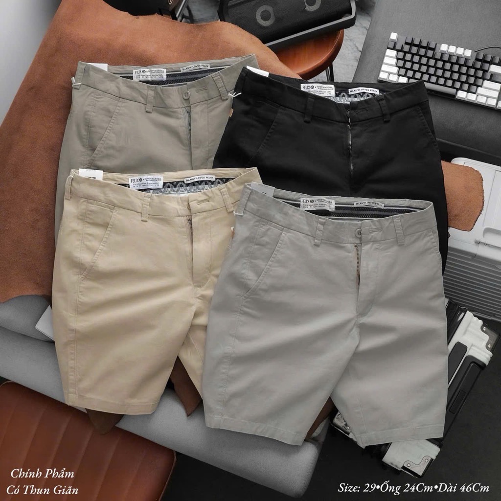 Quần shorts Kaki Nam màu xám trắng mẫu mới 2025