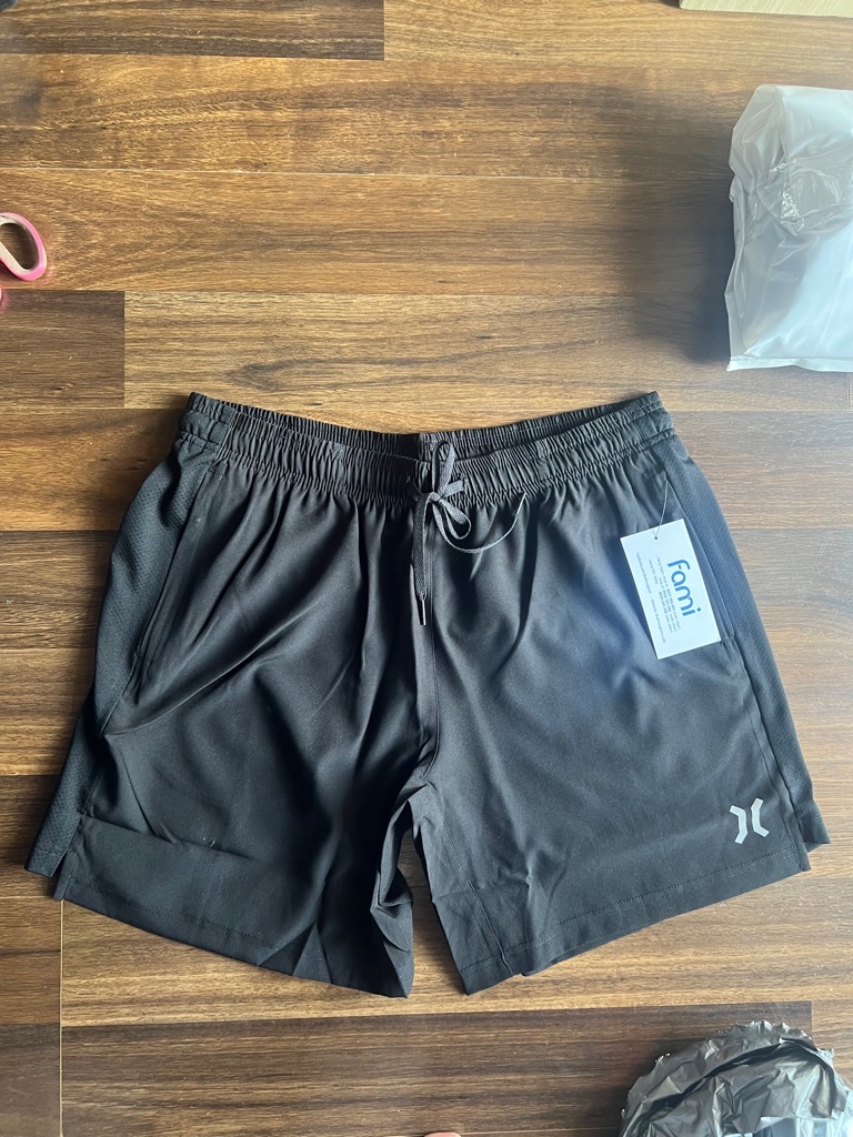 Quần đùi thể thao 2 lớp có lớp bó đùi chạy bộ cầu lông pickleball (có bigsize) - Màu kem