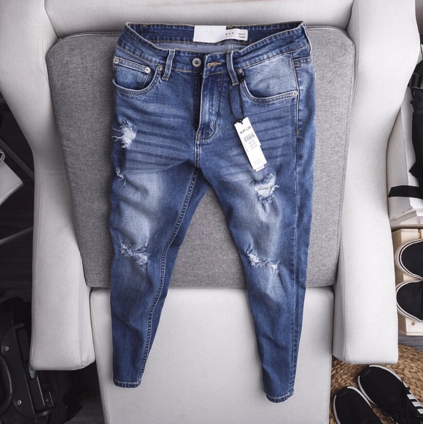 Quần jean Zara wash rách mẫu mới