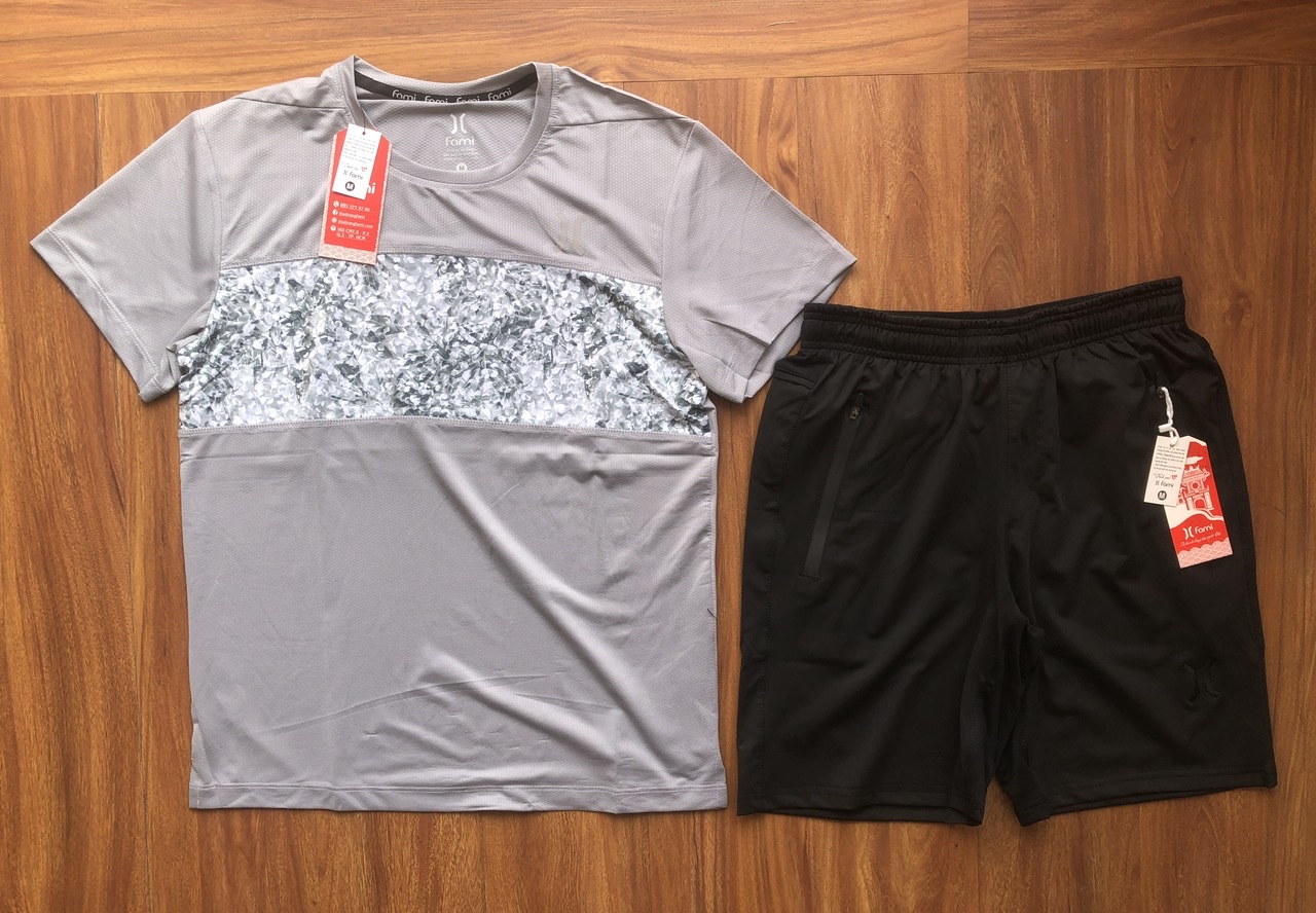 Áo thun vải poly lưới phối màu ngang ngực, có bigsize