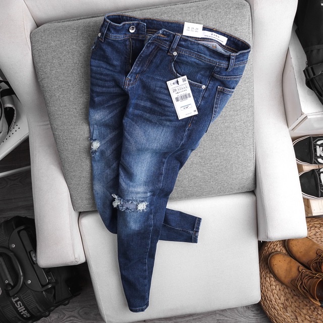 Quần jean Zara wash rách mẫu mới