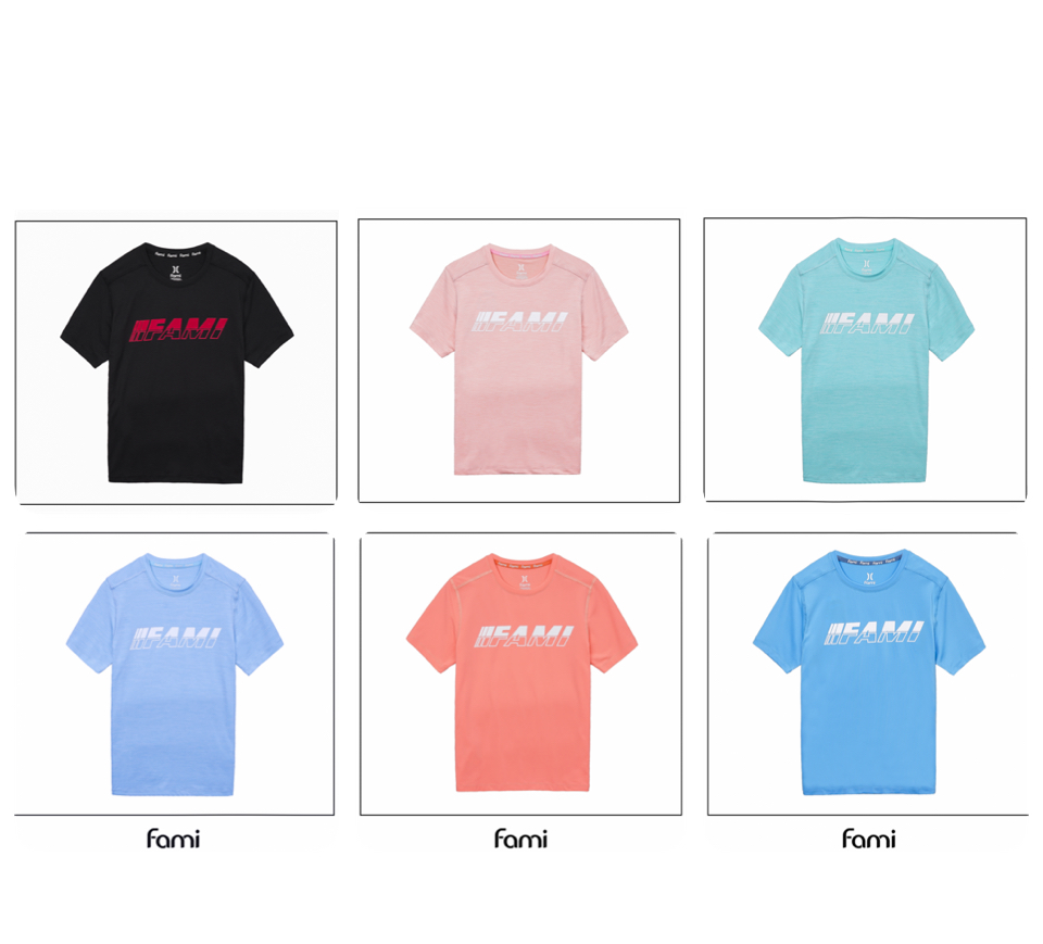 Áo thun thể thaoThời Trang CAROLLALinear Logo mẫu mới 2020, Màu xanh nhạt, có bigsize