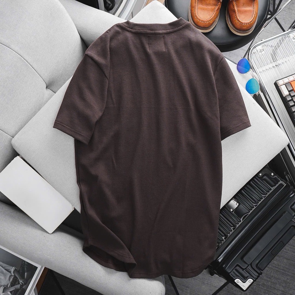 Áo thun Zara Nam vải waffle tổ ong