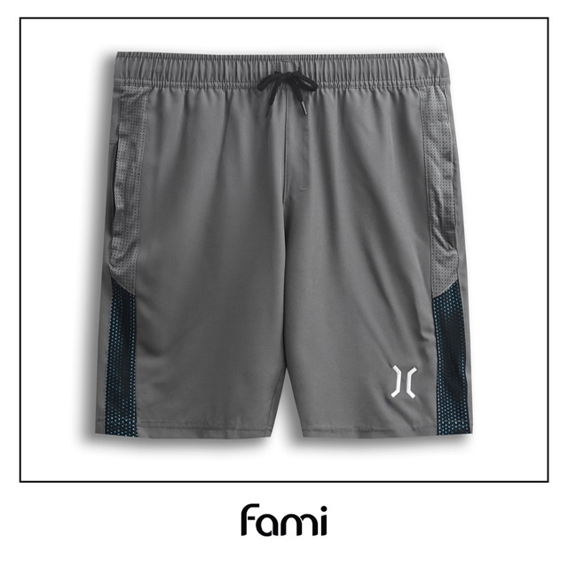 Quần thể thao vải dù phối màu lưới màu đen, có bigsize