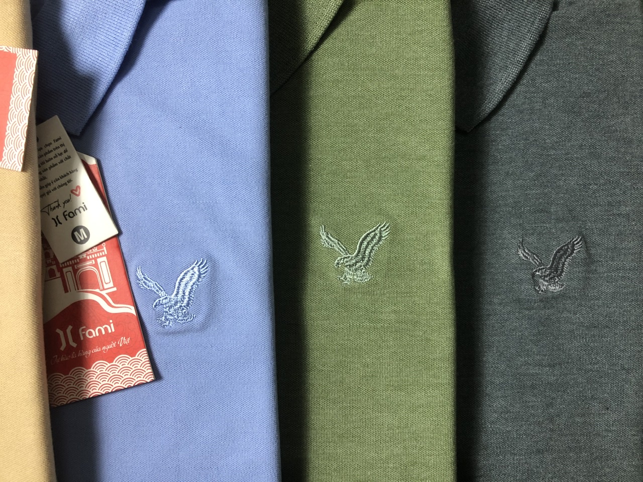 Áo polo Fami vải cá sấu dày dặn, có bigsize