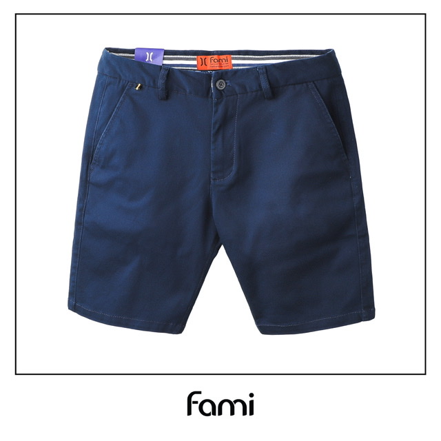 Quần short kaki chinos CAROLLA màu vàng bò, có bigsize