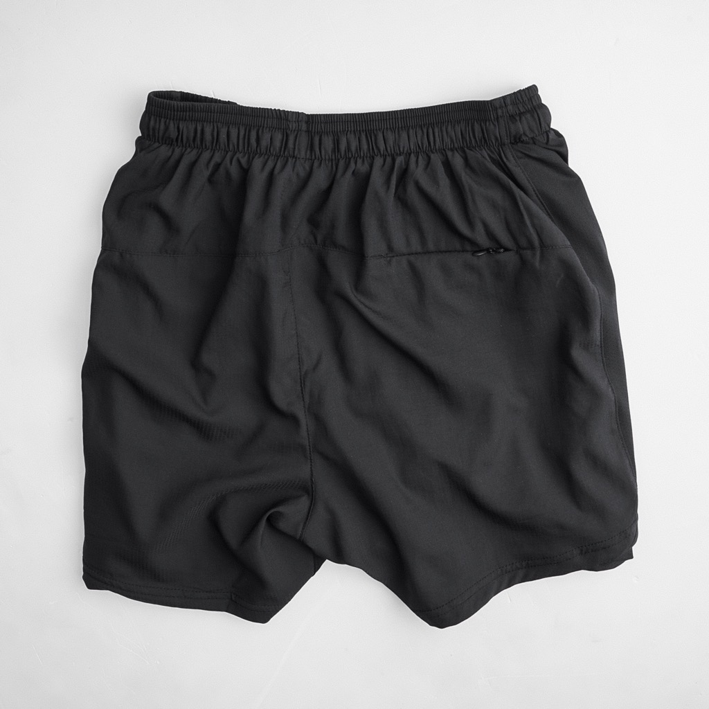 Quần đùi thể thao 2 lớp có lớp bó đùi chạy bộ cầu lông pickleball (có bigsize) - Màu kem