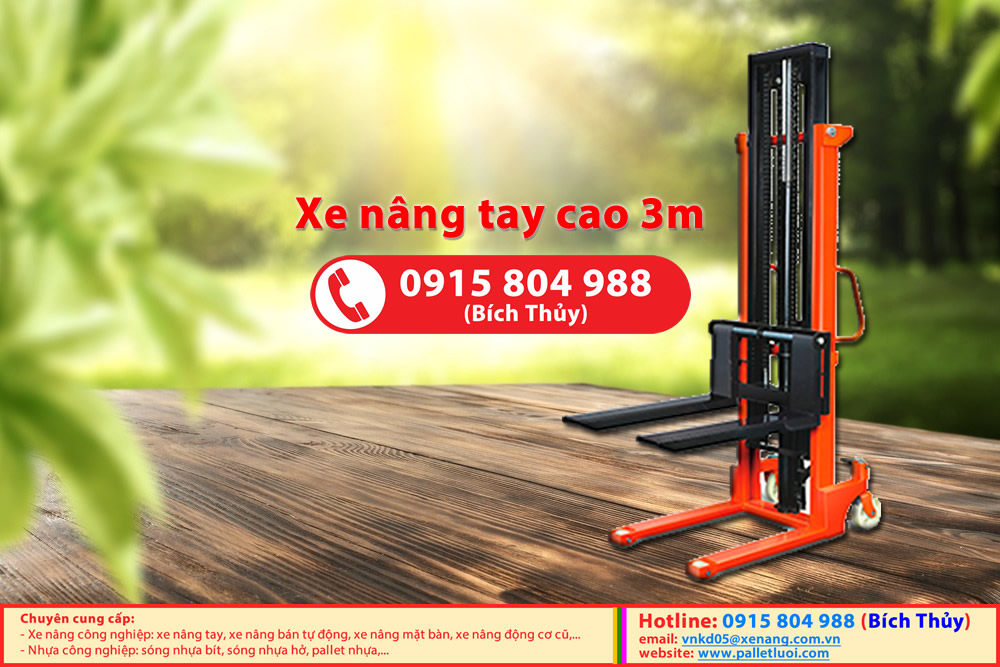 Xe nâng tay cao 3m
