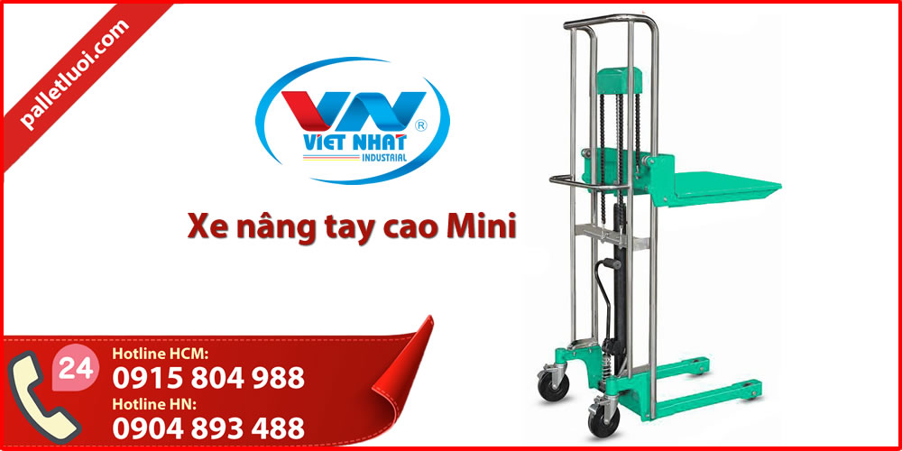Xe nâng tay cao mini