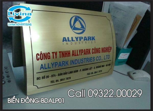 Biển công ty bằng đồng-BDALP01