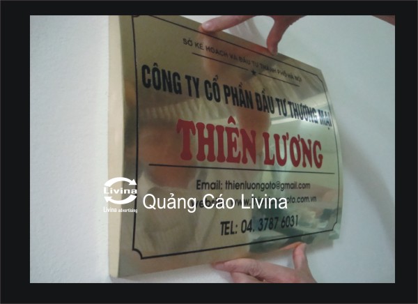 Biển đồng mẫu công ty Thiên Hương