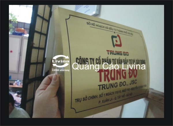 Biển đồng mẫu công ty Trung đô