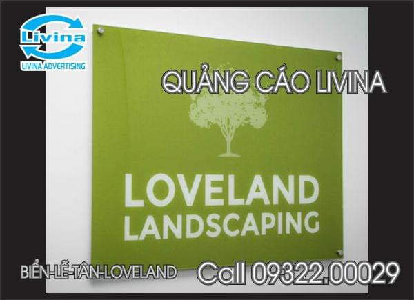 Biển Quầy Lễ Tân Love Land