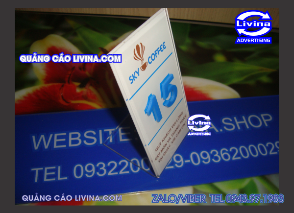 Market Biển số bàn quán cafe -Sky Coffe