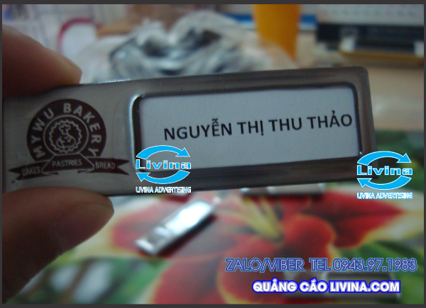 Thẻ tên nhân viên inox