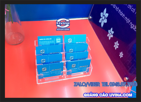 Kệ Card visit CARD5-DB1- 2 Tầng đứng -ngăn đôi - 8 ô sử dụng