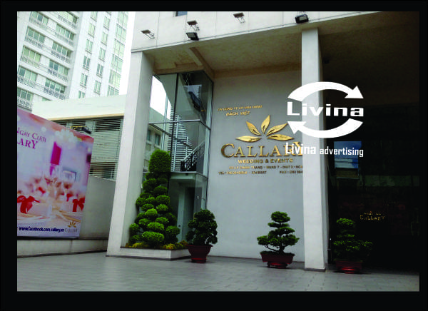 Chữ nổi bằng Inox vàng gương