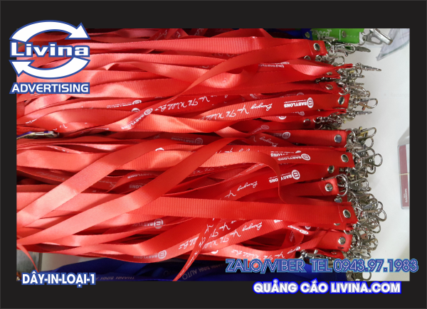 Dây đeo thẻ lụa móc sắt-INDAY01