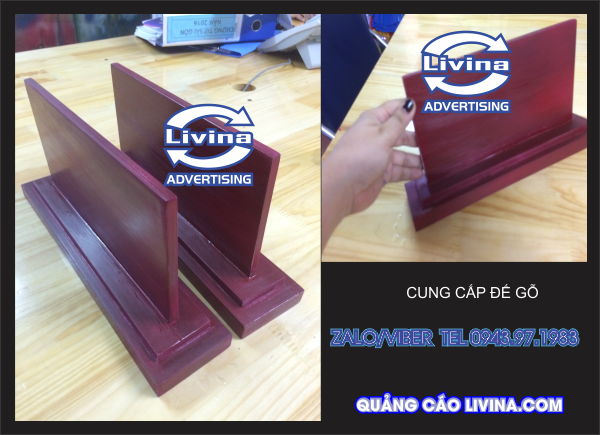 Đế Gỗ Chức danh- ACD80-Đế gỗ chức danh có sẵn