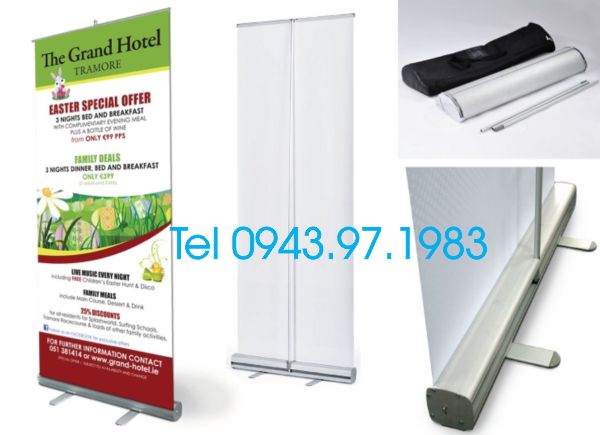 Giá cuốn, Banner cuốn, standee cuốn, roll up