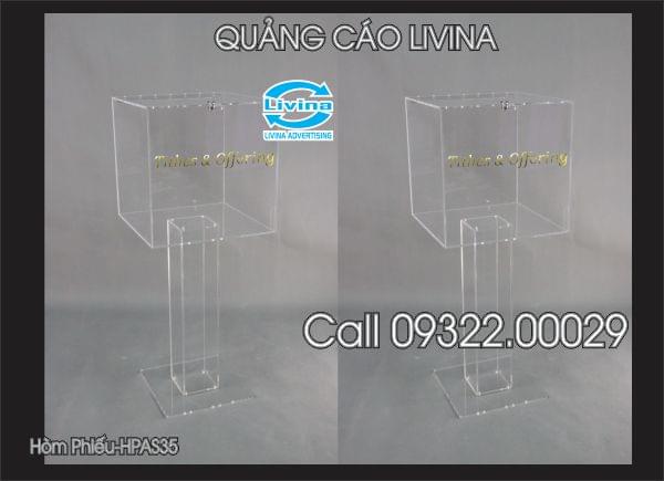 Hòm Phiếu-HPAS35-Mẫu mica trong