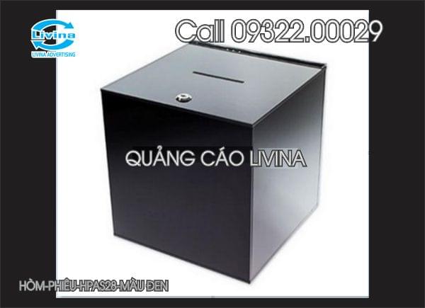 Hòm phiếu mica -HPAS28-Màu đen