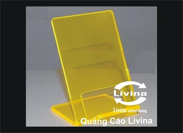 Gia công kệ mica màu đựng điện thoại