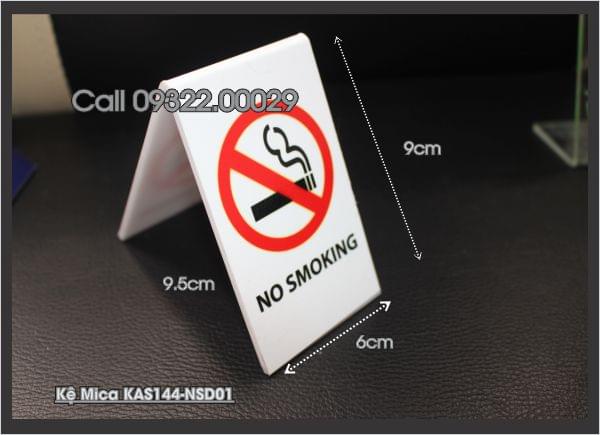 Biển no smoking trắng sữa
