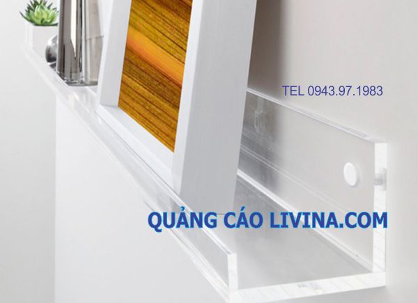 Kệ mica treo tường -Để sách