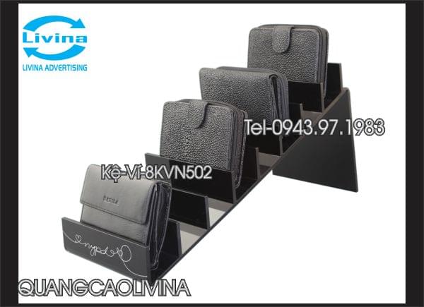 Kệ ví mica đen KV8N502