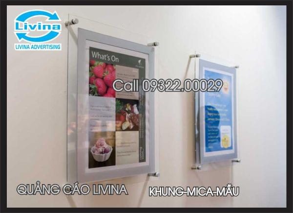 Khung mica treo tường-khung poster Mẫu 2